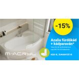 M-Acryl Azalia aszimmetrikus akril kád