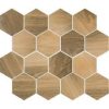 Paradyz UNIWERSALNA MOZAIKA PRASOWANA WOOD NATURAL MIX HEKSAGON MAT 22X25,5 