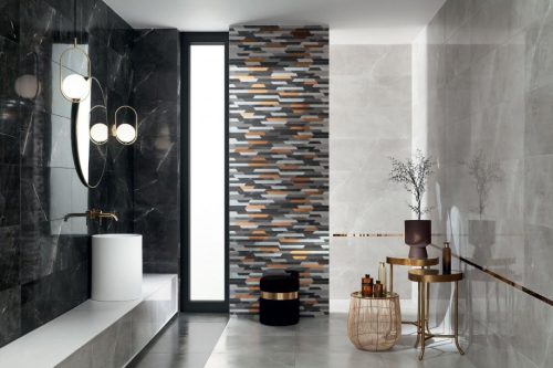 Tubadzin Brainstorm black LAP 59,8x59,8 cm padló