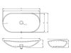 AREZZO design pultra ültethető mosdó PIATO 73x38
