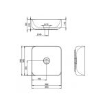 AREZZO design pultra ültethető mosdó TURDA 39x39