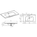 AREZZO design PIAZZA 80 cm-es mosdó