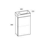 AREZZO design Mini 40 1 fiókos Anthracit (alsószekrény + mosdó)