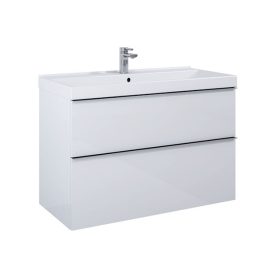   AREZZO design Monterey 100 cm-es alsószekrény 2 fiókkal Mf. fehér színben, szifonkivágással
