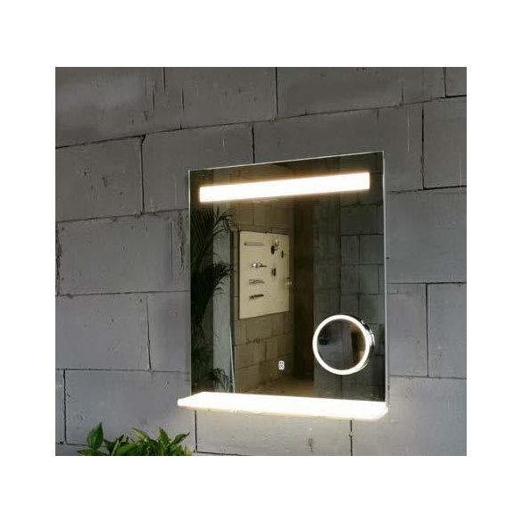 AREZZO design LED tükör világító polc + kozmetikai tükör 60x80cm