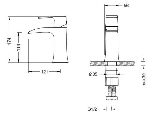 AREZZO design WAKEFIELD Cascade mosdó csaptelep AR-7001
