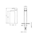AREZZO design WAKEFIELD Cascade magasított mosdó csaptelep AR-7002