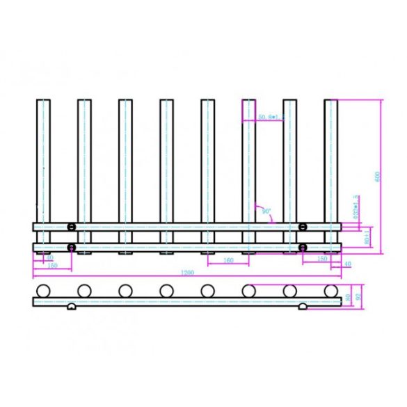 AREZZO design TUBE CHROME 1200x600 törölközőszárítós radiátor AR-TCR12060