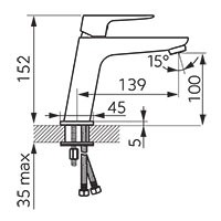 Ferro  VITTO BLACK VERDELINE - Mosdócsaptelep