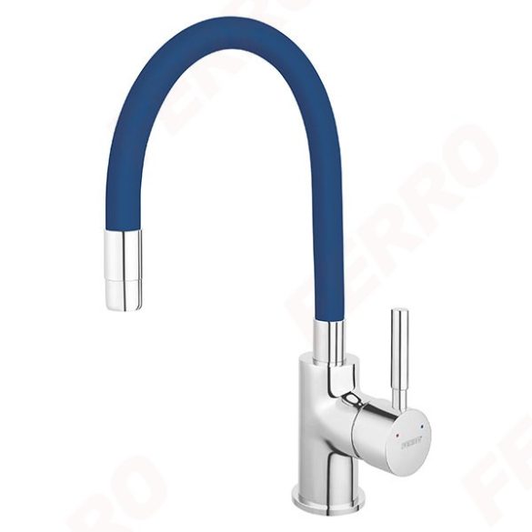 Ferro Zumba - Álló mosogató csaptelep flexibilis kifolyócsővel, klasszikus kék