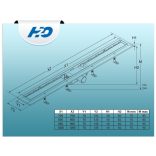 H2O 70 cm-es műanyag zuhanyfolyóka rozsdam. ráccsal (4 féle rácstipus)